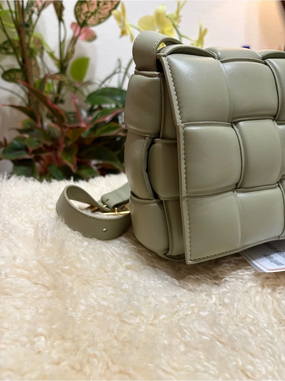 Bottega Veneta Padded Cassette Intrecciato Crossbody in Sage Green